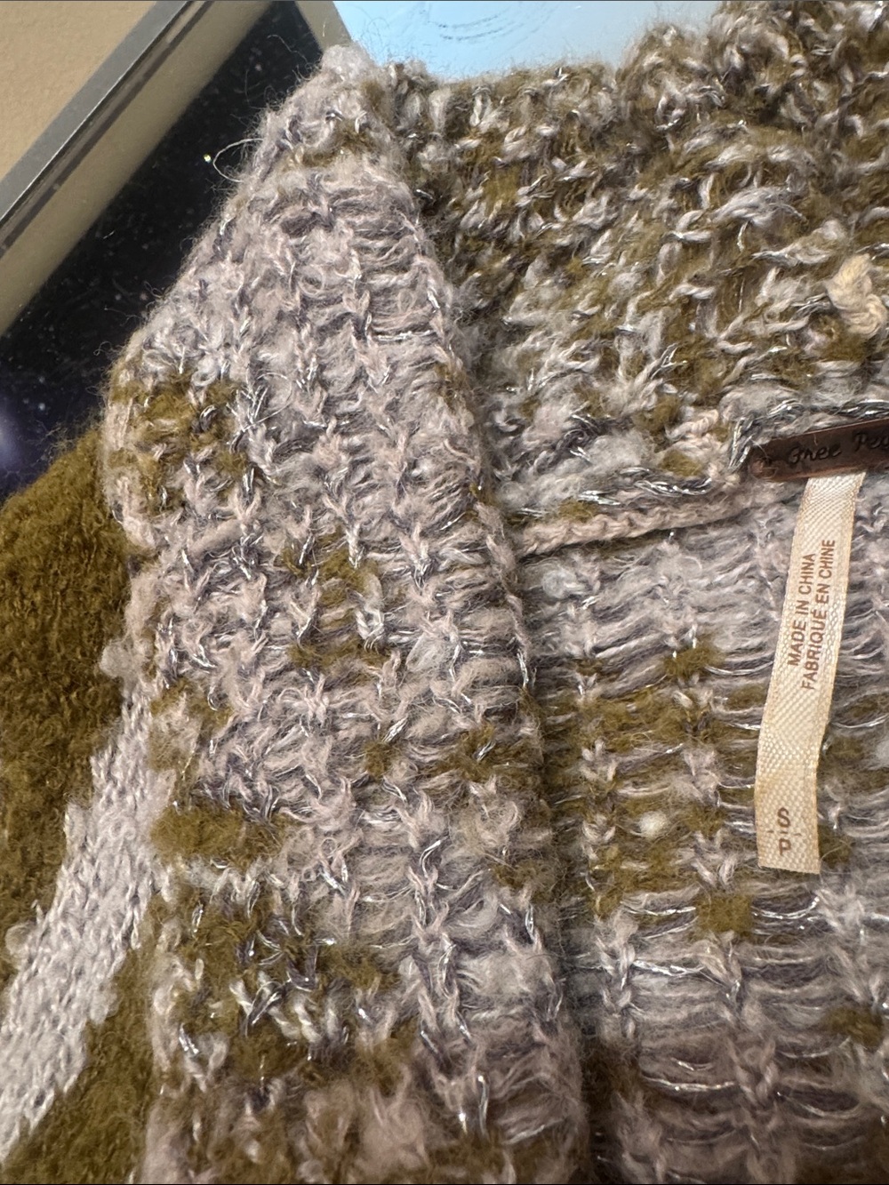 Free People Southwestern Wool Mohair Blend Oversized Cardigan Sweater - Picture 14 of 14